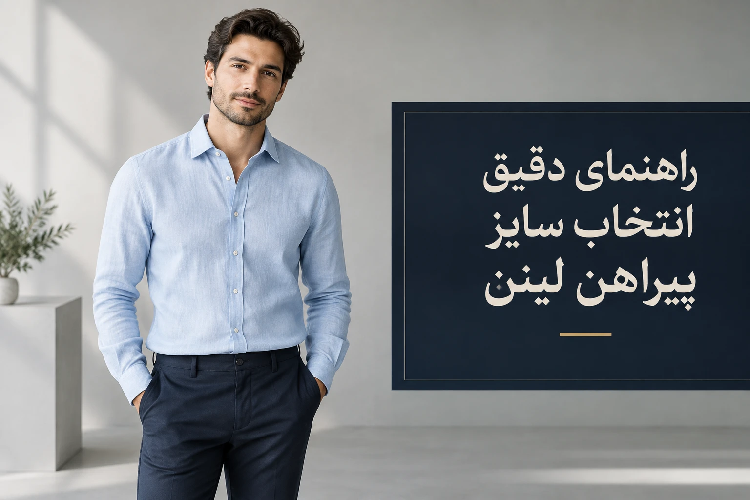 انتخاب سایز پیراهن لینن