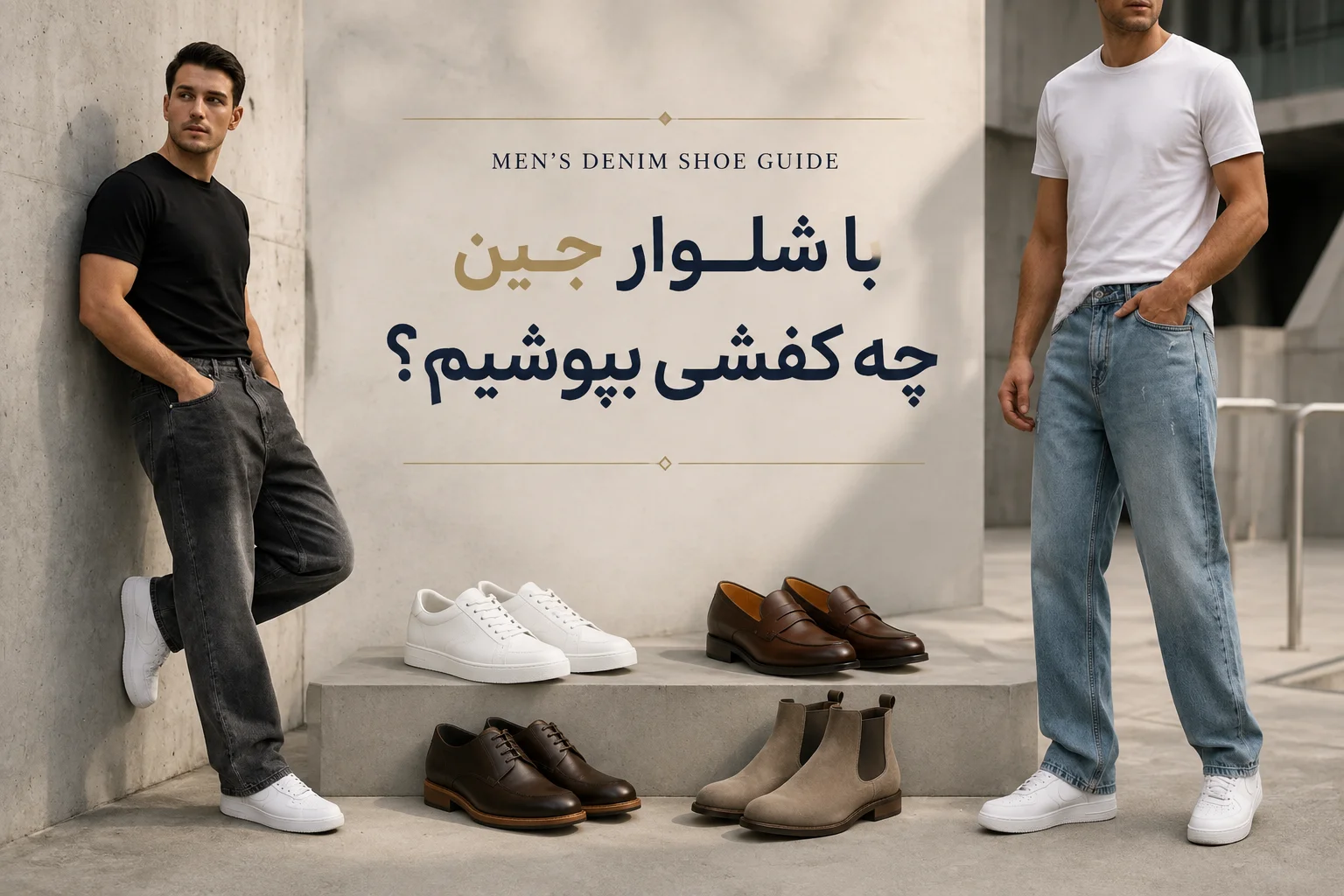 شلوار جین مردانه را با چی ست کنیم؟