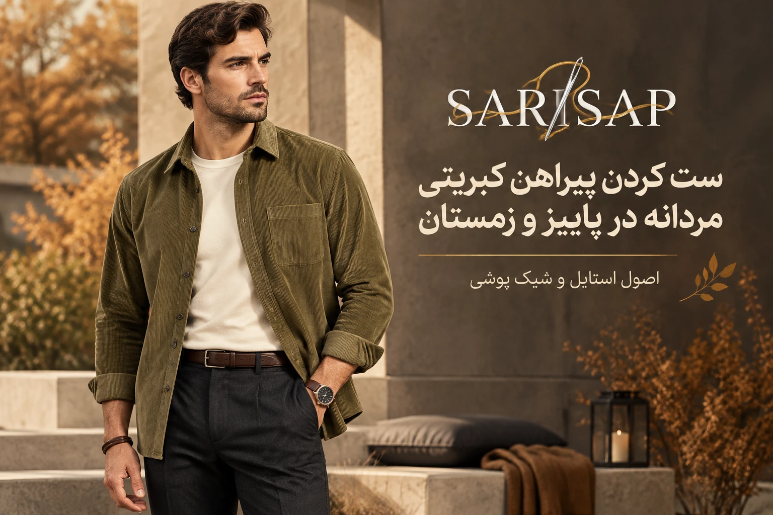 ست کردن پیراهن کبریتی مردانه