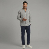 پیراهن آستین بلند مردانه لینن برند H & M مدل رگولار فیت