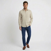 پیراهن آستین بلند مردانه لینن برند H & M مدل رگولار فیت