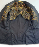 کت تک مردانه دبل برست مدل Slim Fit و نیمه آستیر پارچه دیپلمات ۶ دکمه