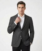 کت تک مردانه یقه بلیزر Slim Fit پارچه جودون برفکی