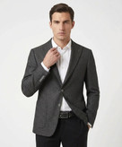 کت تک مردانه یقه بلیزر Slim Fit پارچه جودون برفکی