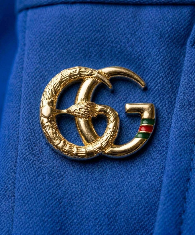 شلوار مردانه GUCCI مدل اسلیمفیت - پارچه سابله کش - رنگ آبی کاربنی