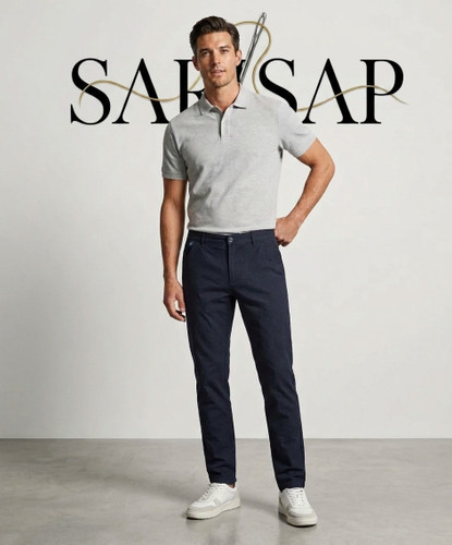 شلوار کتان مردانه Massimo Dutti مدل اسلیمفیت - پارچه اسلپدار