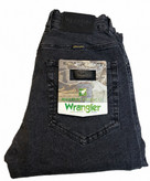شلوار جین ذغالی مردانه مدل اسلیمفیت زیپی کشدار برند Wrangler