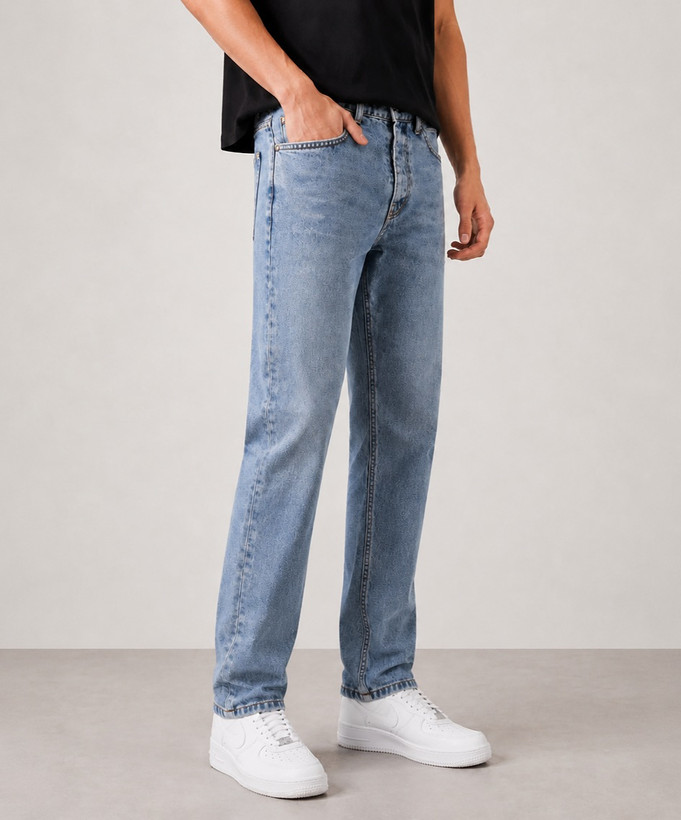 شلوار جین آبی روشن مردانه مدل استریت برند Balenciaga