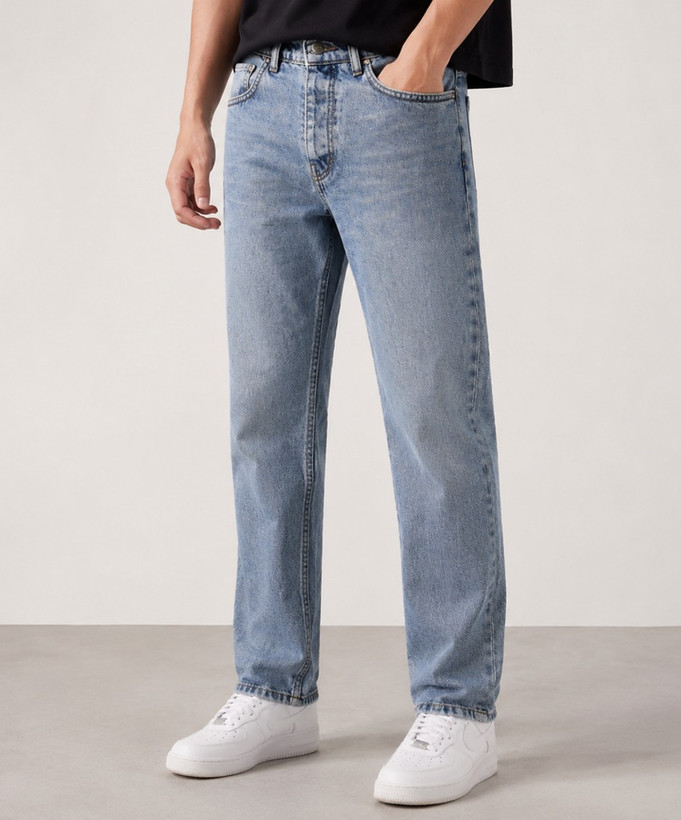 شلوار جین آبی روشن مردانه مدل استریت برند Balenciaga