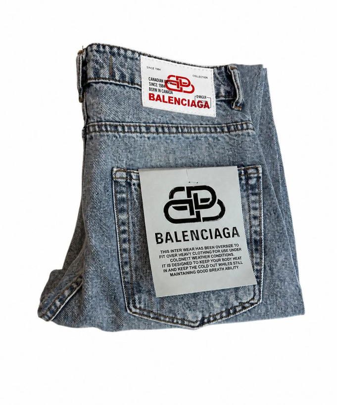 شلوار جین آبی روشن مردانه مدل استریت برند Balenciaga